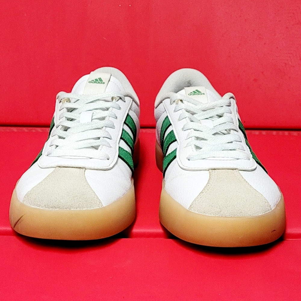 Adidas VL Court 3.0 Green Stripes Men's Casual Sneakers #133595173 size 8 - Picture 2 of 11